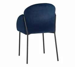 Offres 😀 TIME Chaise velours MARTHE bleu 🌟 -Promos TIME Magasin 4894223229227 R