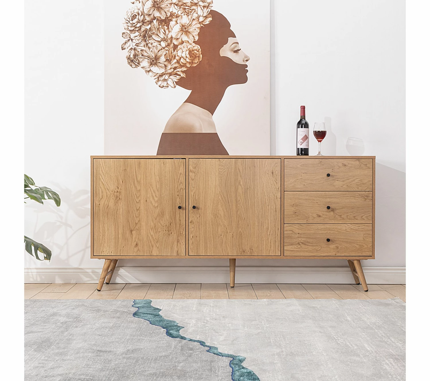 Le moins cher 😉 TIME Buffet COLUMBUS imitation chêne ⌛ 12 Le moins cher 😉 TIME Buffet COLUMBUS imitation chêne ⌛ – Image 10