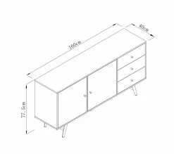 Le moins cher 😉 TIME Buffet COLUMBUS imitation chêne ⌛ 20 Le moins cher 😉 TIME Buffet COLUMBUS imitation chêne ⌛ -Promos TIME Magasin 4894223229661 Z1