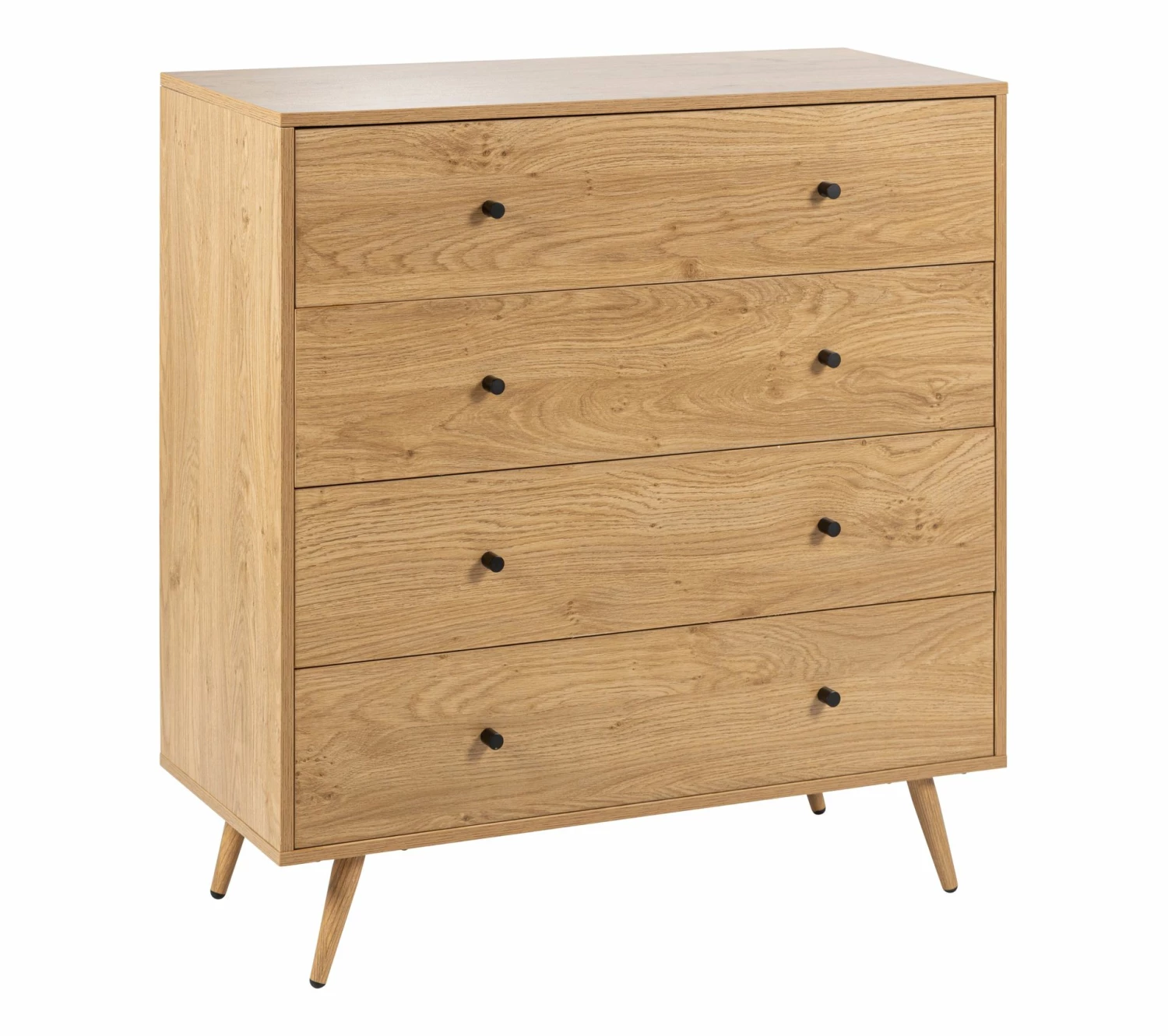 Meilleure vente 😀 TIME Commode 4 tiroirs COLUMBUS imitation chêne ⌛ 4 Meilleure vente 😀 TIME Commode 4 tiroirs COLUMBUS imitation chêne ⌛ – Image 2