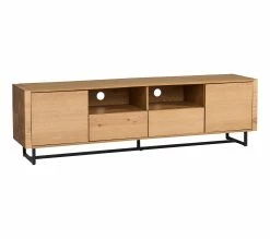 De gros 💯 Long meuble TV L.180 imitation TIME chêne WOODS 🛒 -Promos TIME Magasin 4894223231534 Z3