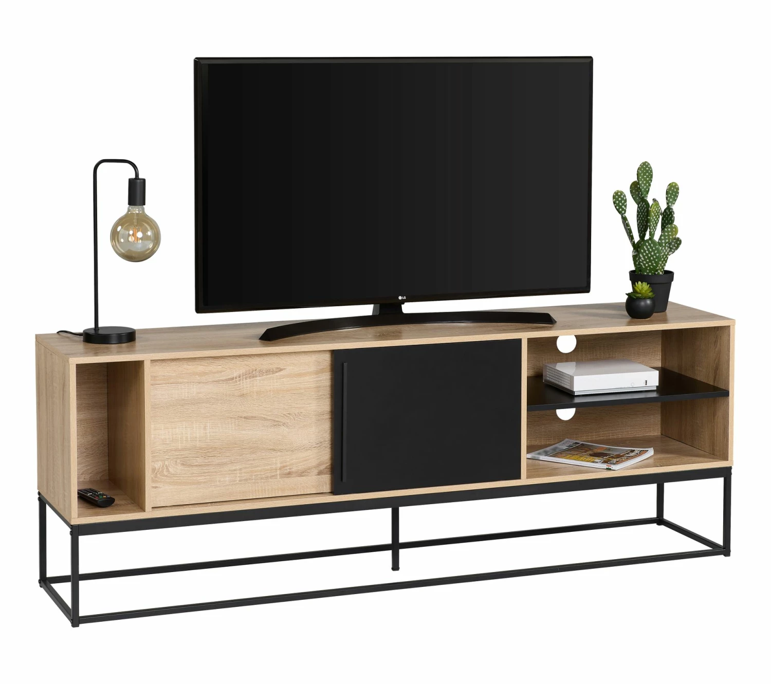 Promo ✨ Meuble TV L.180 TIME imitation chêne VINCENTE 👏 6 Promo ✨ Meuble TV L.180 TIME imitation chêne VINCENTE 👏 – Image 4