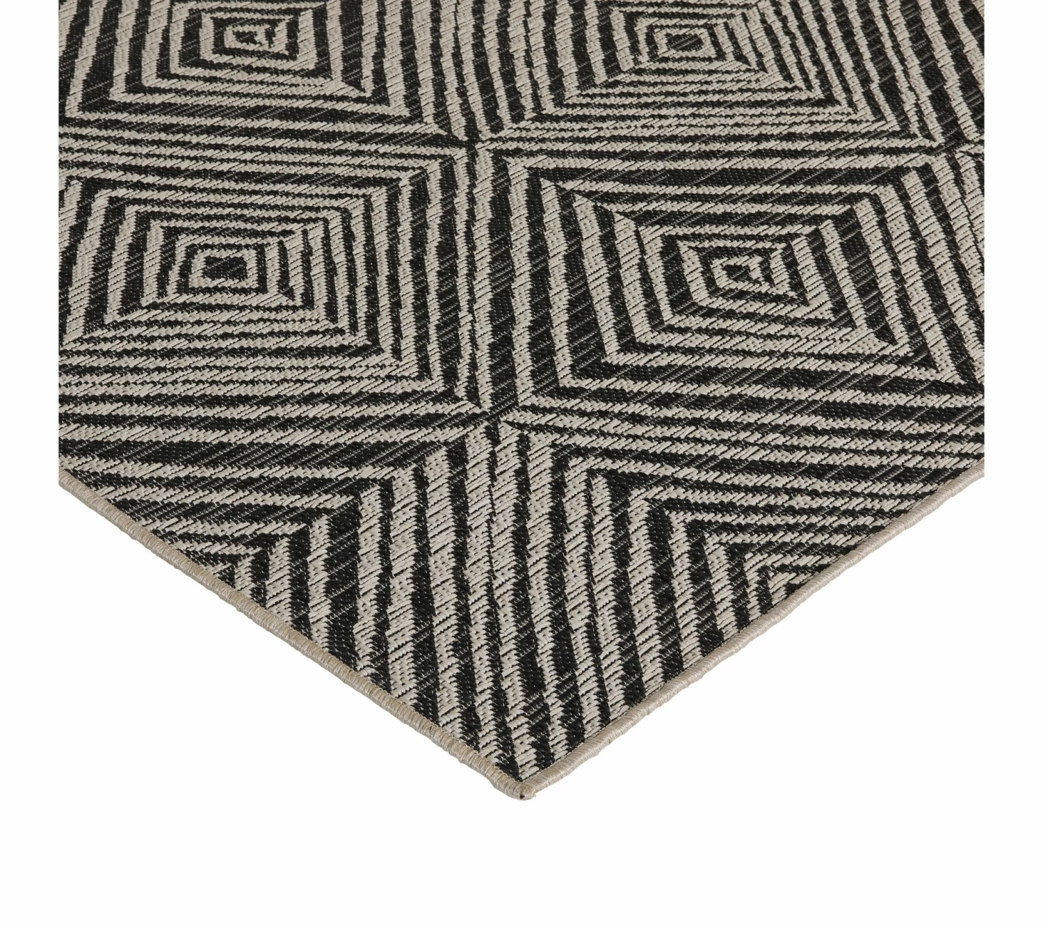 Promo ❤️ TIME Tapis 120x170cm TOLGA Noir et blanc ⌛ 4 Promo ❤️ TIME Tapis 120x170cm TOLGA Noir et blanc ⌛ – Image 2