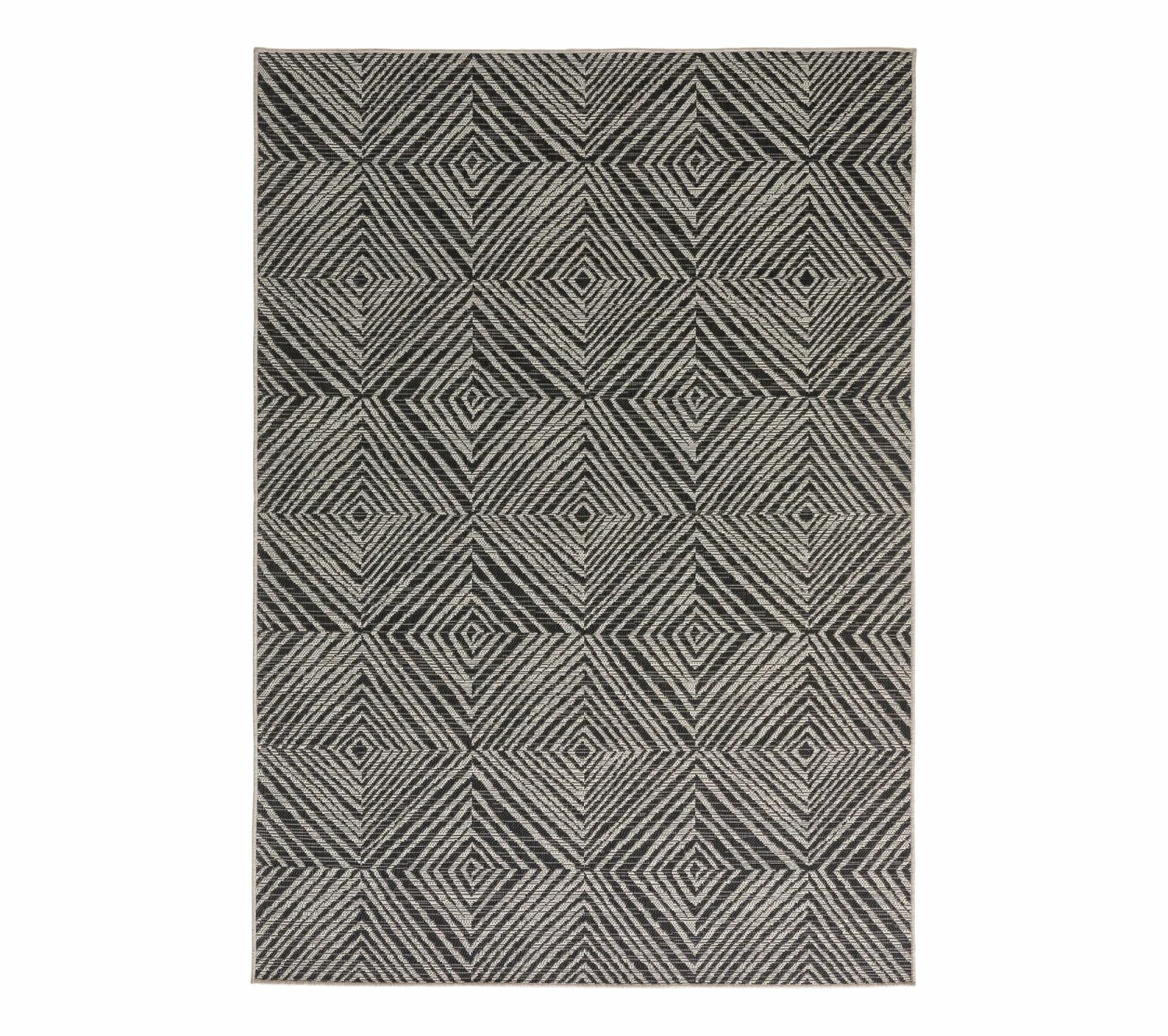 Promo ❤️ TIME Tapis 120x170cm TOLGA Noir et blanc ⌛ 3 Promo ❤️ TIME Tapis 120x170cm TOLGA Noir et blanc ⌛