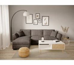 Les meilleures critiques de 🌟 TIME Canapé convertible méridienne réversible CASABLANCA tissu Apolo granite 13 👏