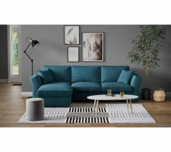 Les meilleures critiques de 👏 TIME Canapé convertible méridienne réversible CASABLANCA tissu Bergamo bleu pétrole 86 💯