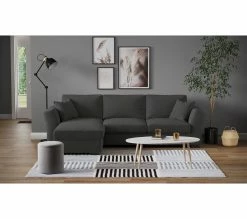 Le moins cher 👍 TIME Canapé convertible méridienne réversible CASABLANCA tissu Bergamo graphite 97 😉