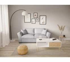 Meilleure vente ❤️ TIME Canapé 3 places CASABLANCA tissu Apolo galet 4 🧨