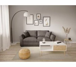 Budget 💯 TIME Canapé 3 places CASABLANCA tissu Apolo granite 13 👍