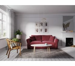 Acheter ⌛ TIME Canapé 3 places CASABLANCA tissu Bella bordeaux 💯