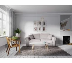 Promo 🥰 TIME Canapé 3 places CASABLANCA tissu Bella galet 💯