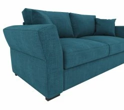 Offres 🥰 TIME Canapé 3 places CASABLANCA tissu Bergamo bleu pétrole 86 😍 -Promos TIME Magasin 5907690901967 D