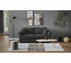 Coupon ⭐ TIME Canapé 3 places CASABLANCA tissu Bergamo graphite 97 ⌛