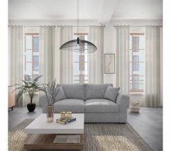 Meilleure vente ❤️ TIME Canapé 3 places CASABLANCA tissu Malmo gris 90 💯