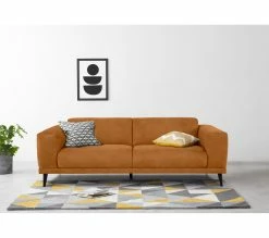 Promo 🧨 TIME Canapé 3 places OSLO tissu Apache cognac 10 😉