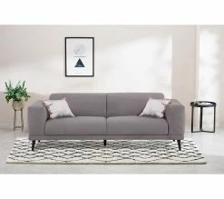 Meilleur prix 🛒 TIME Canapé 3 places OSLO tissu bella dark grey ✔️