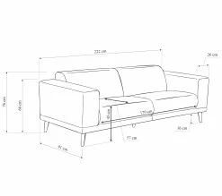 Coupon 😍 TIME Canapé 3 places OSLO tissu malmo new 90 gris clair 🔔 -Promos TIME Magasin 5907690918224 Z1