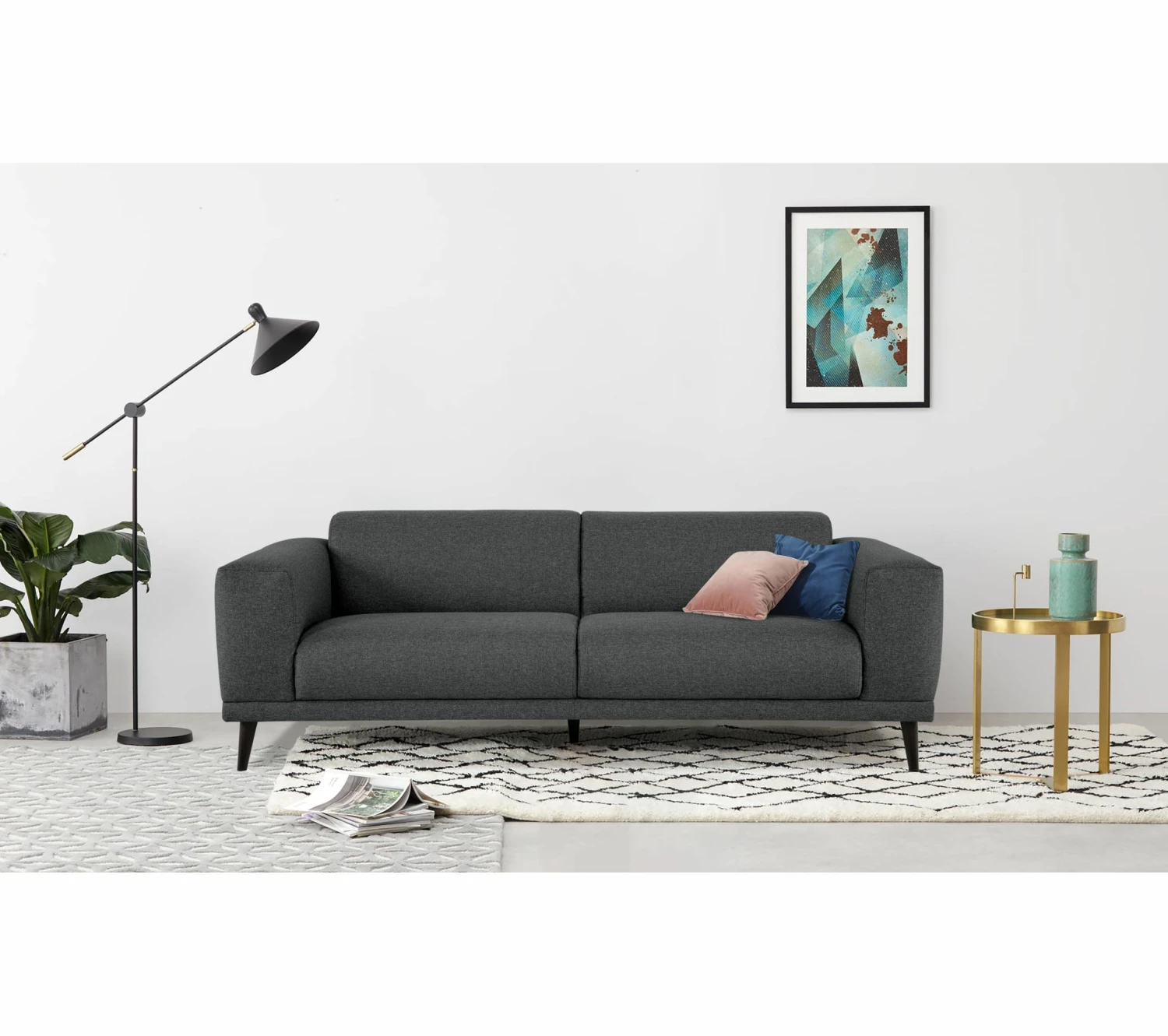 Tout neuf ⭐ TIME Canapé 3 places OSLO tissu malmo new 96 anthracite 🌟 3 Tout neuf ⭐ TIME Canapé 3 places OSLO tissu malmo new 96 anthracite 🌟