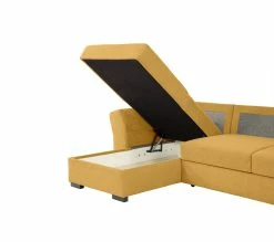 Acheter 👏 TIME Canapé convertible méridienne réversible CASABLANCA tissu Crown curcuma 10 ✨ -Promos TIME Magasin 5907690923747 Z5